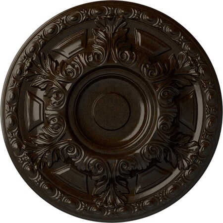 Ekena Millwork Granada Ceiling Medallion (Fits Canopies up to 7 1/8"), Hand-Painted Bronze, 23 1/2"OD x 2 3/4"P CM24GABZS